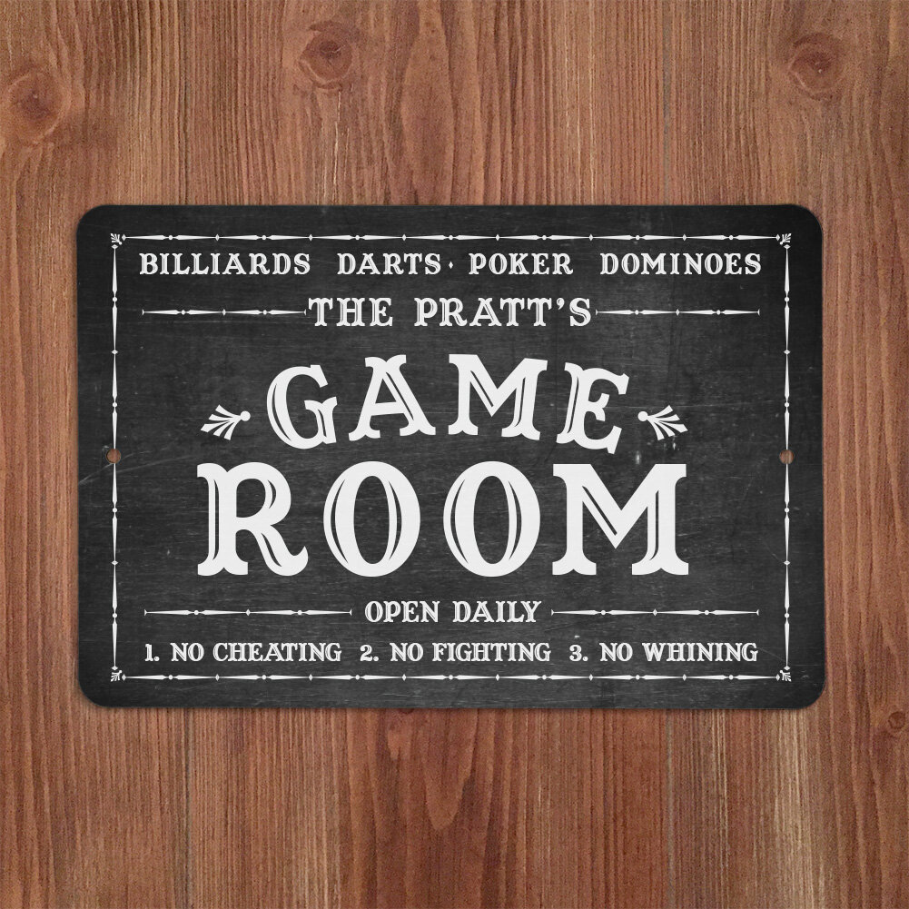 PERSONALISED GAMES ROOM SIGN OWN NAME SIGN DARTS ROOM POOL ROOM YOU CHOOSE NAMES 