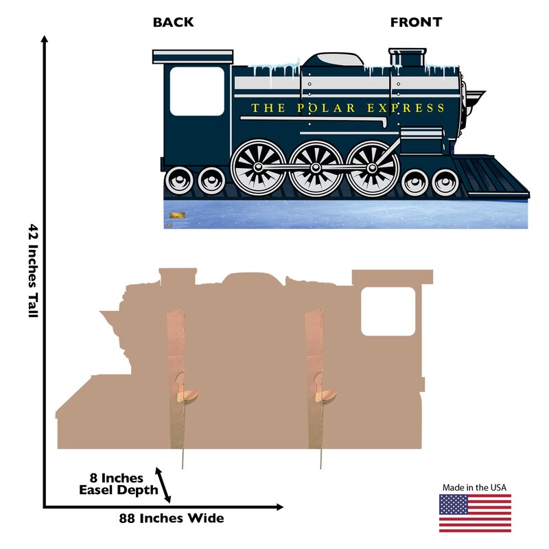 polar express train out of cardboard