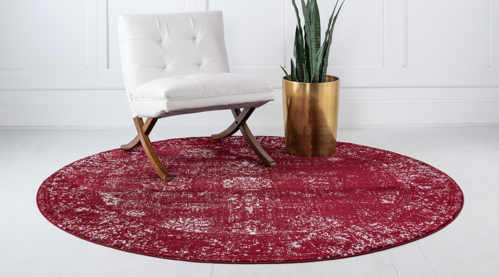 Red Excavator Area Rugs Round Bedroom Carpets Indoor Outdoor Large for Hallway Floor Mats 92cm 