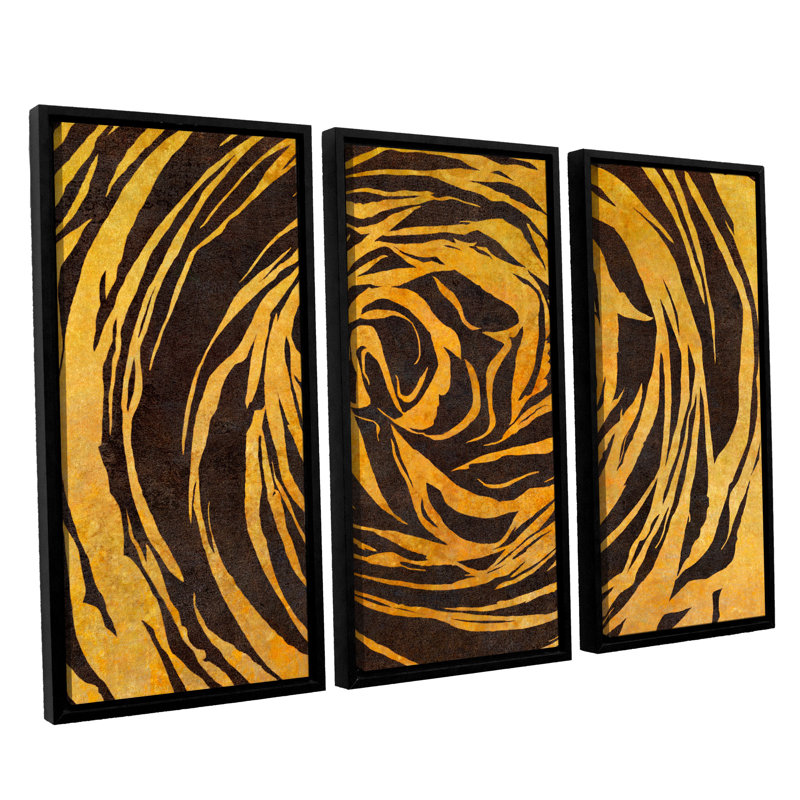 Latitude Run Buttercup Shape Contrast 3 Piece Framed Graphic Art Set Wayfair
