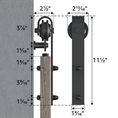 Classic Design Sliding Standard Double Barn Door Hardware Kit (Not Include Door)
