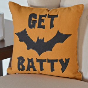 Get Batty Throw Pillow