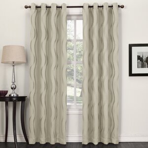 Alfred Geometric Blackout Grommet Single Curtain Panel