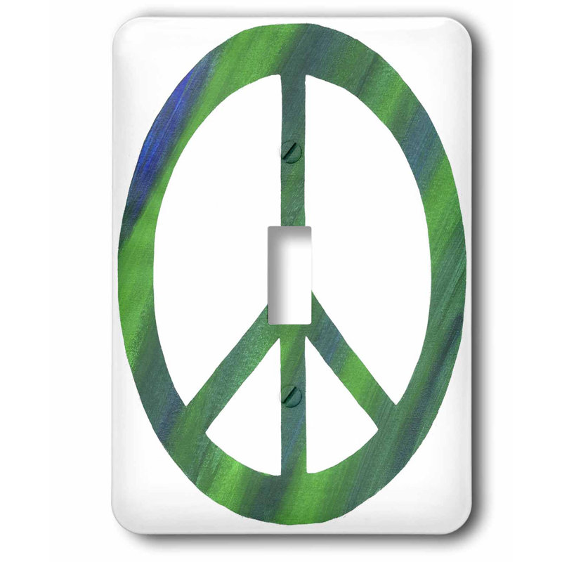3drose Switch Green Peace Sign 1 Gang Toggle Light Switch Wall Plate Wayfair