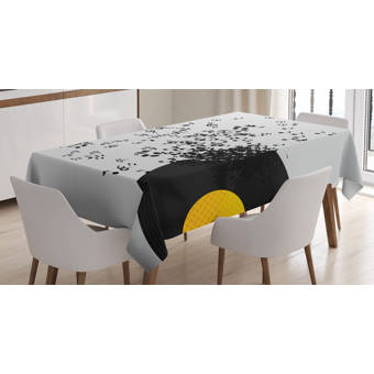East Urban Home Ambesonne Music Tablecloth Illustration Of