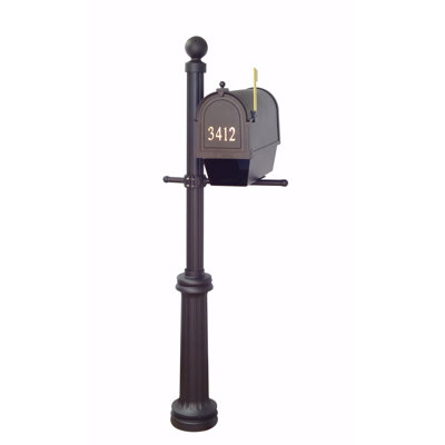 Berkshire Curbside Mailbox With Front Address Numbers With Fresno