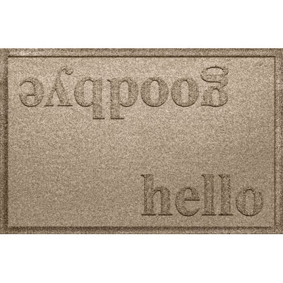 Adona Hello Goodbye 36 In X 24 In Non Slip Outdoor Door Mat