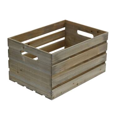 At Home on Main Handcrafted Rustic Crates White Small