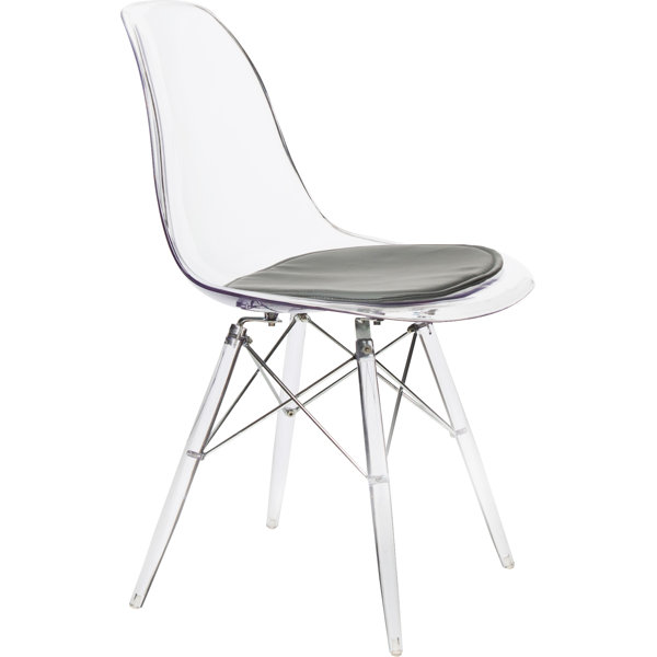 George Oliver Wolsingham Upholstered Side Chair In Clear Reviews Wayfair