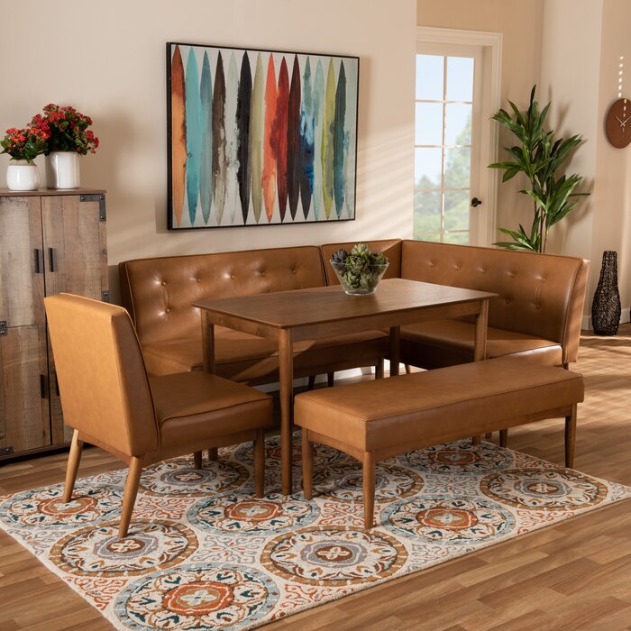 Corrigan Studio® 5 - Piece Breakfast Nook Dining Set | Wayfair.ca