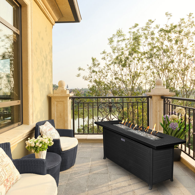 Sunbeam Aluminum Propane/Natural Gas Fire Pit Table ...
