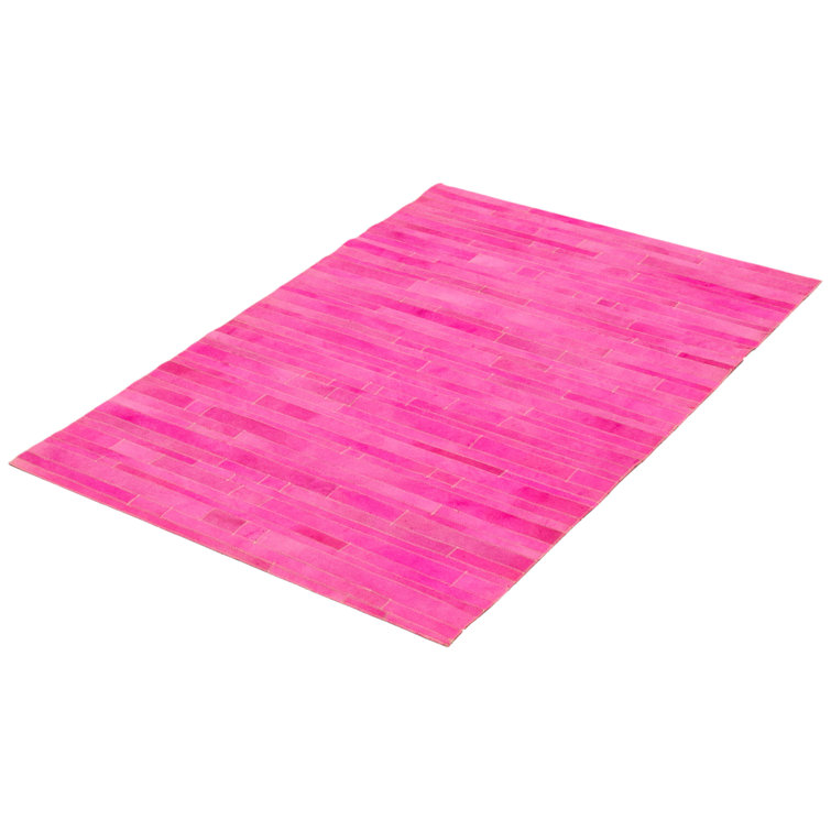 Gracie Oaks Orrick Handmade Cowhide Area Rug in Dark Pink Wayfair