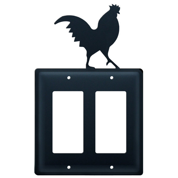 Village Wrought Iron Rooster Double Gfi 2 Gang Duplex Outlet Wall Plate Wayfair