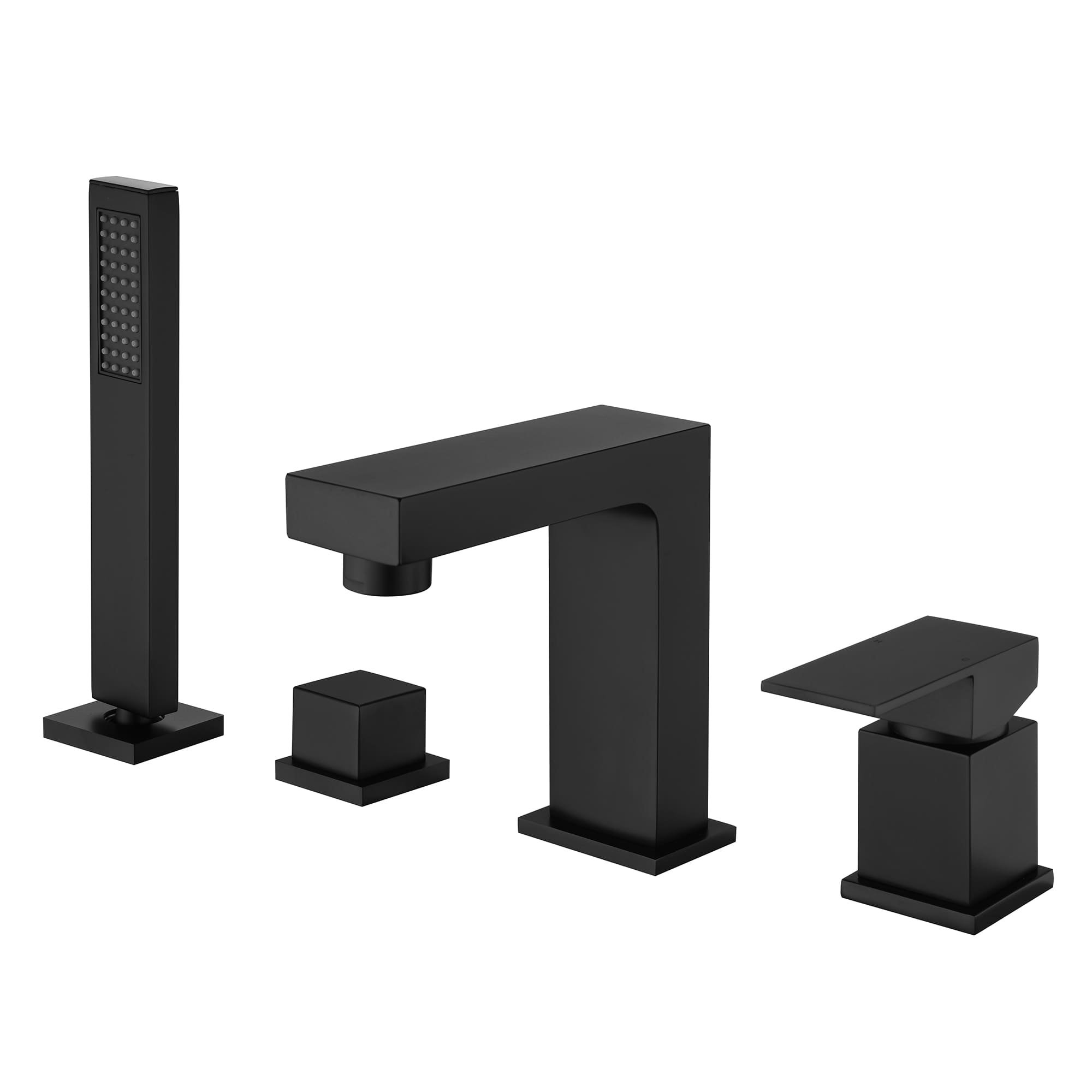 AWZTOO Single Handle Deck Mounted Roman Tub Faucet with Handshower