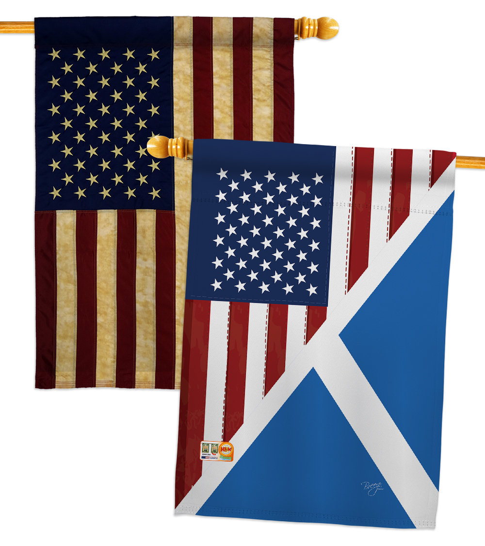 Breeze Decor Friendship Impressions Decorative 2 Sided Polyester 40 X 28 In 2 Piece House Flag Set Wayfair