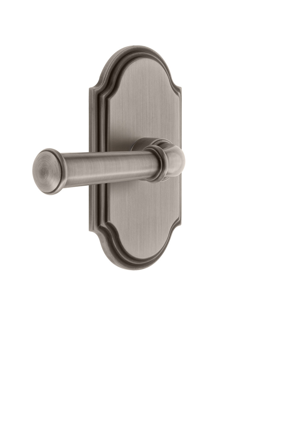 Grandeur 821874 Arc Plate Privacy with Georgetown Lever in Antique Pewter