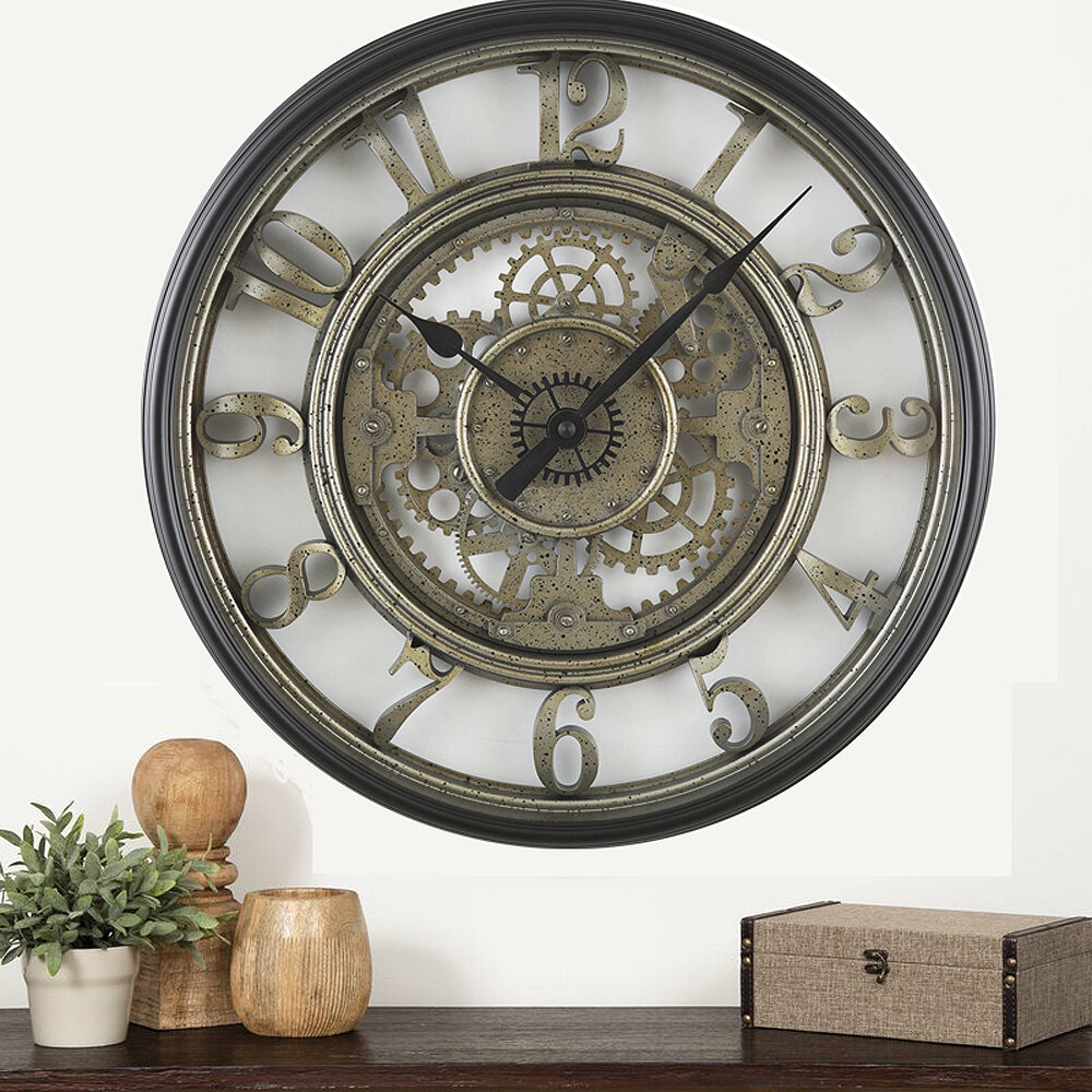 Williston Forge Lerch Gear See Thru 20 Wall Clock Reviews Wayfair