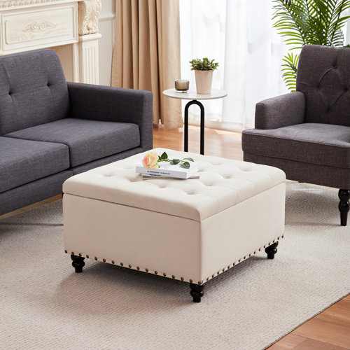 Charlton Home® Aimee-Lea Upholstered Storage Ottoman & Reviews | Wayfair