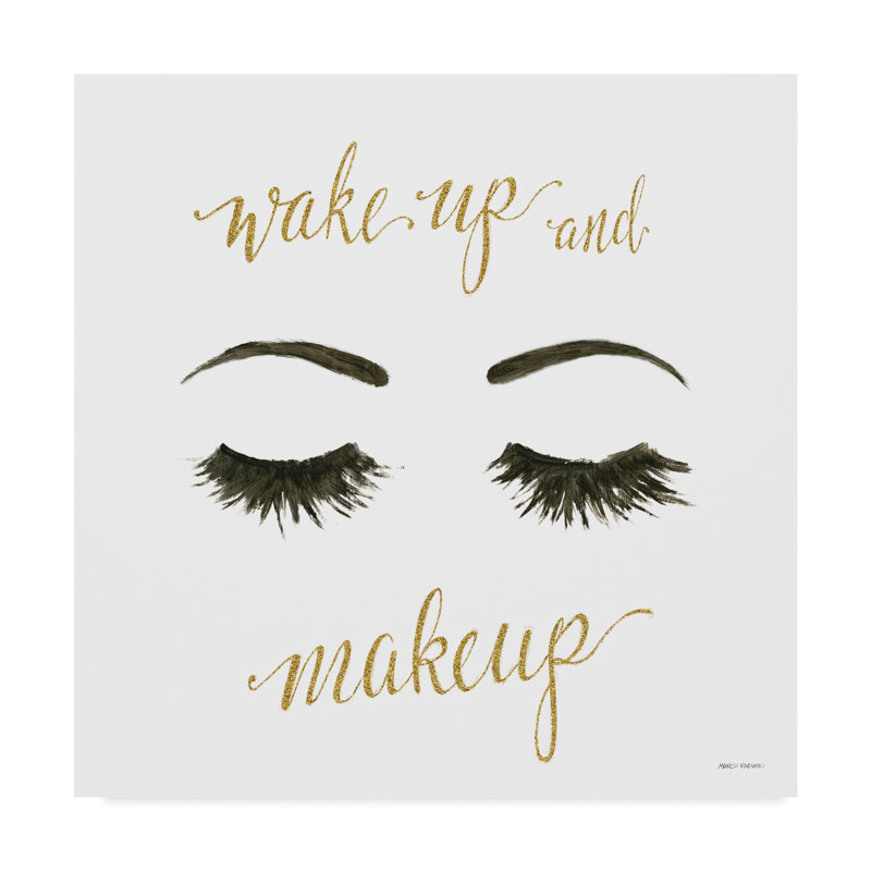 House Of Hampton Wake Up And Make Up I Acrylic Painting Print On