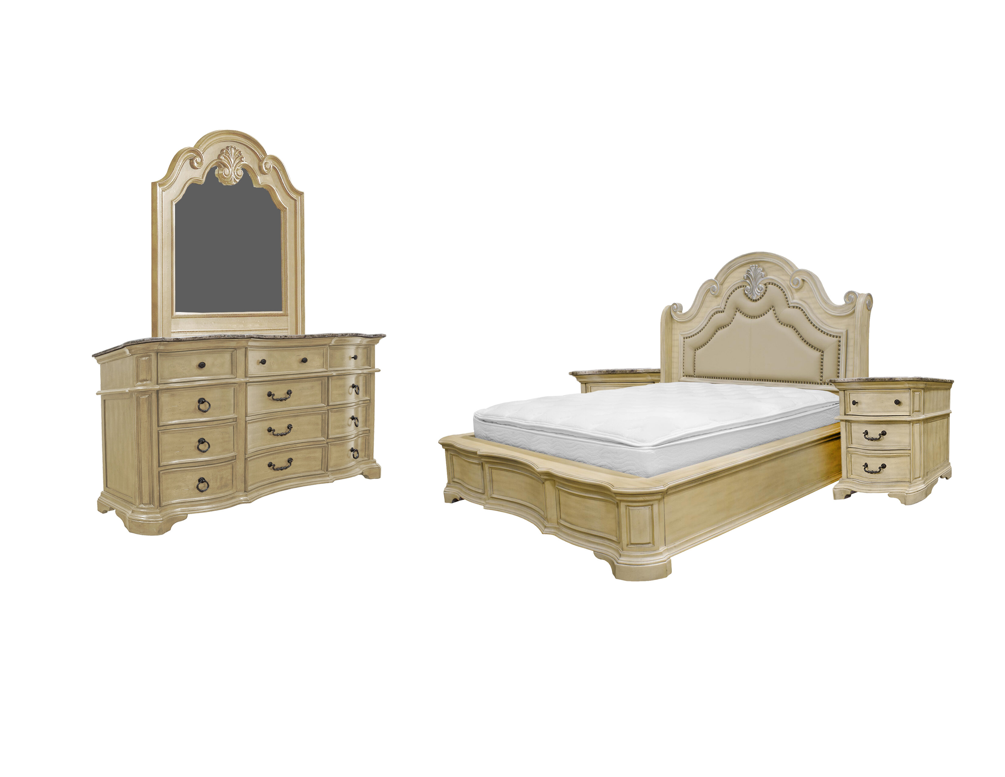 Standard Solid Wood 5 Piece Bedroom Set