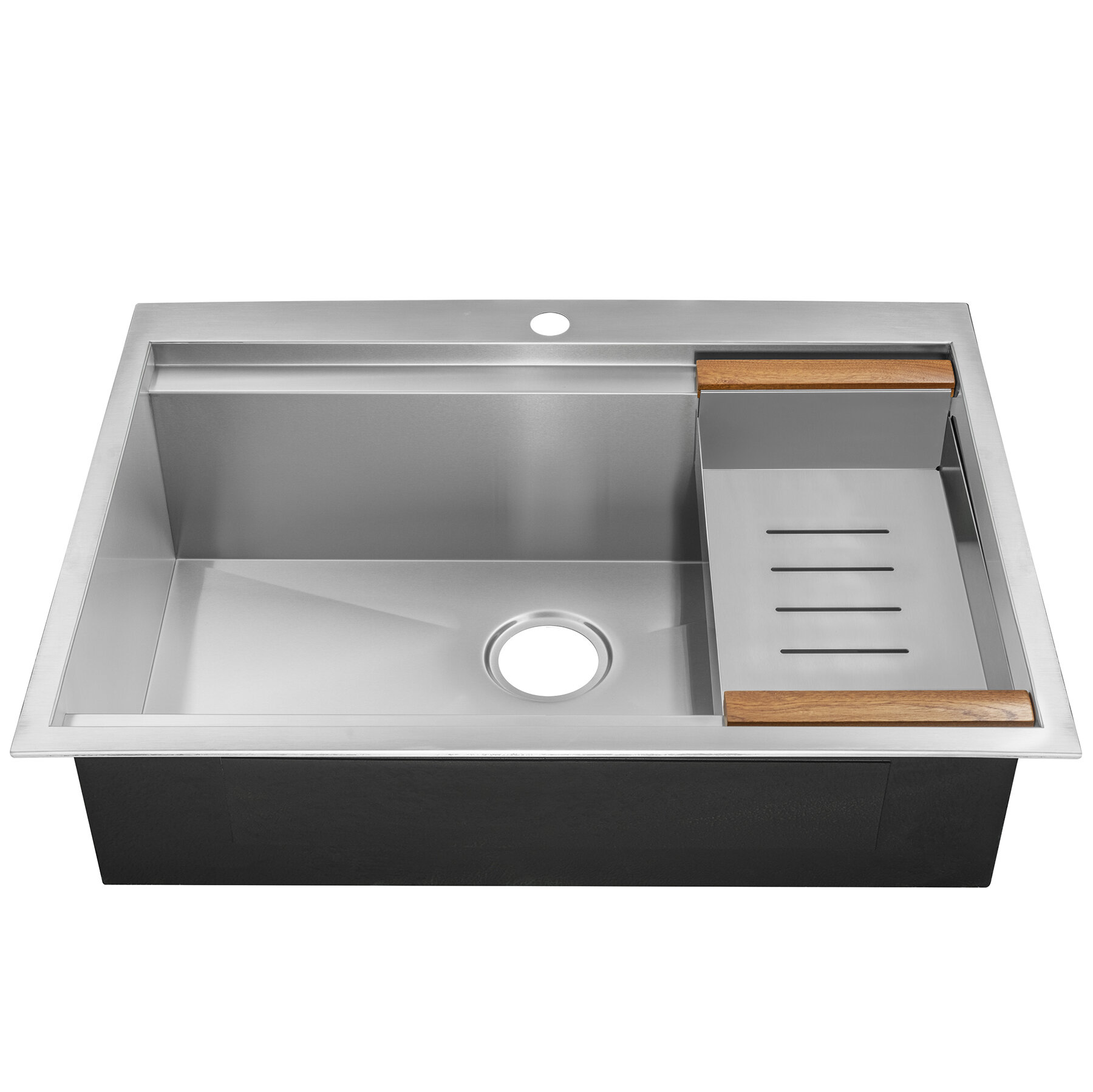 30 X 22 Drop In Top Mount Stainless Steel Single Bowl Kitchen Sink