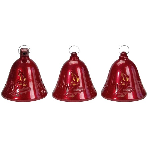 GlitteryBrand New-SHIPS N 24 HRS Large Red Plastic Hanging Christmas Bell Decor 