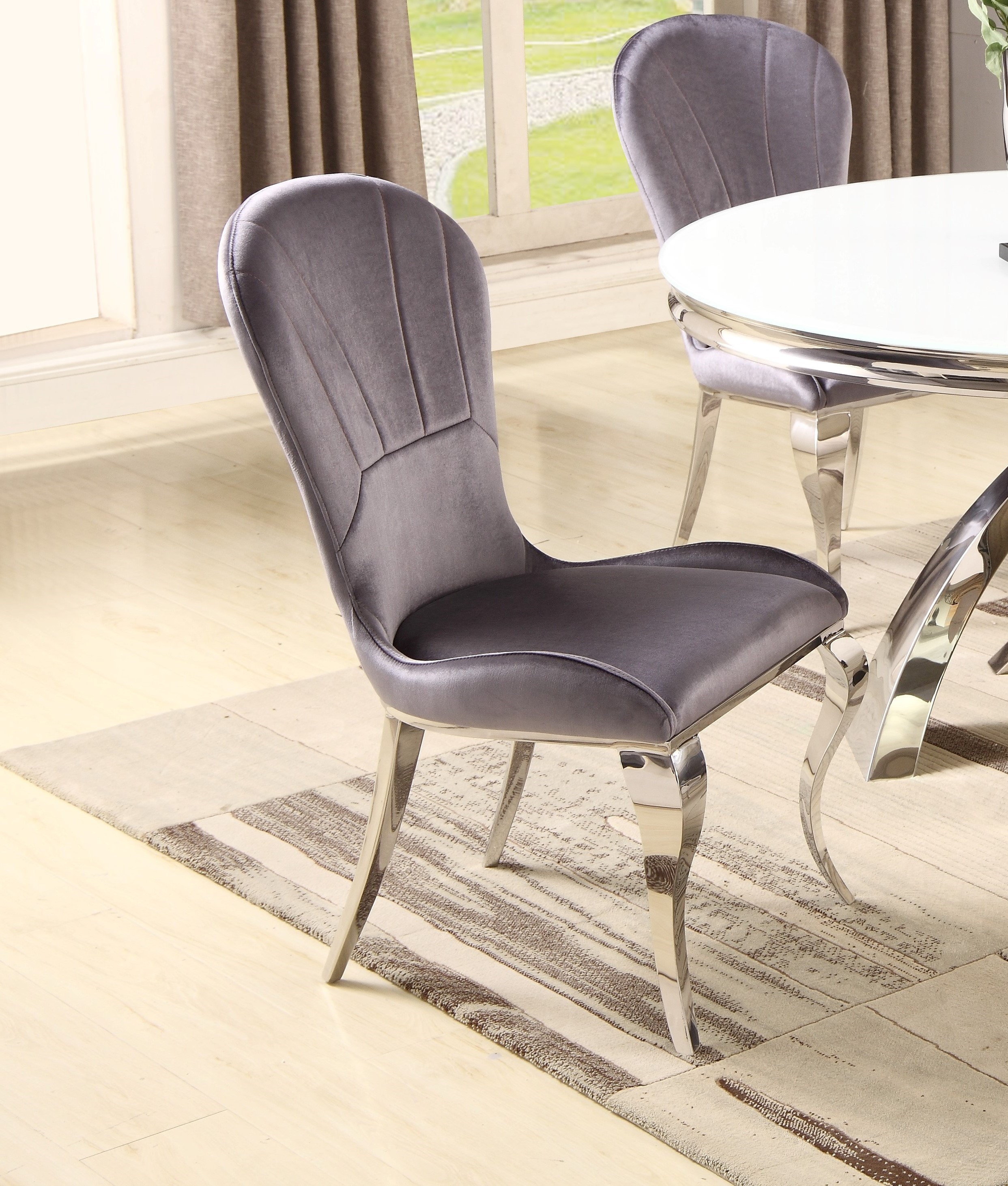 House Of Hampton Hundt Cotton Upholstered Side Chair In Purple Wayfair