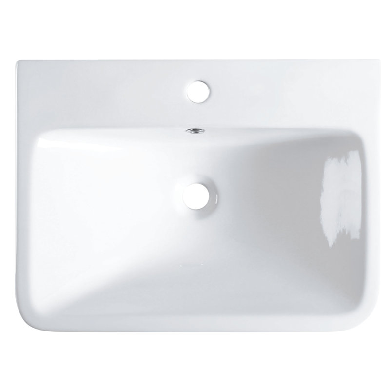 Luxier Ceramic Rectangular Vessel Bathroom Sink With Faucet And Overflow Wayfair