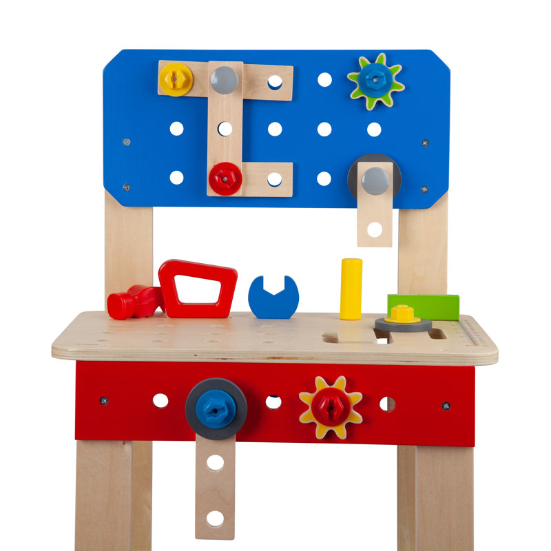 Zoomie Kids Lambert Wooden Tool And Workbench Station Kids