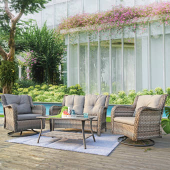 Bayou Breeze Gaenside 4 Piece Sofa Seating Group With Cushions Wayfair