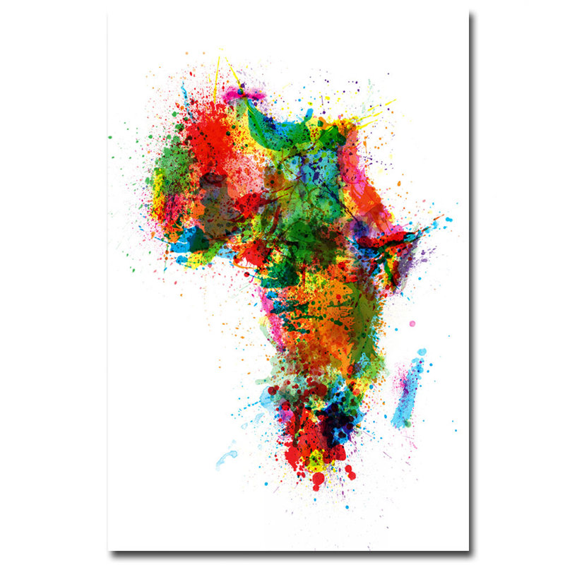 Trademark Art Africa Paint Splashes By Michael Tompsett Graphic Art On Wrapped Canvas Wayfair Shop allposters.com to find great deals on michael tompsett posters for sale! wayfair