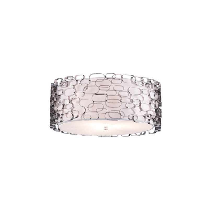 Orren Ellis Moffett 2 Light 14 Unique Statement Drum Flush Mount Wayfair