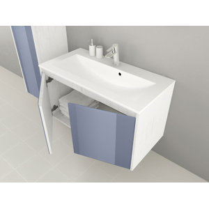 90 cm wandbefestigter Waschbeckenunterschrank Ka..