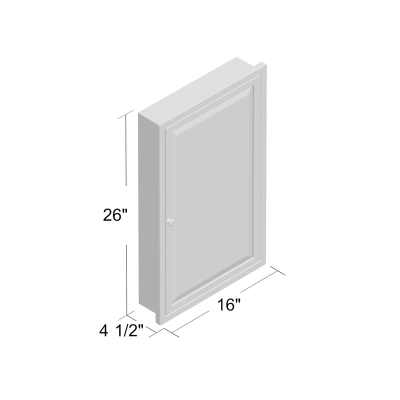 Gould Recessed Framed Medicine Cabinet With 3 Adjustable Shelves