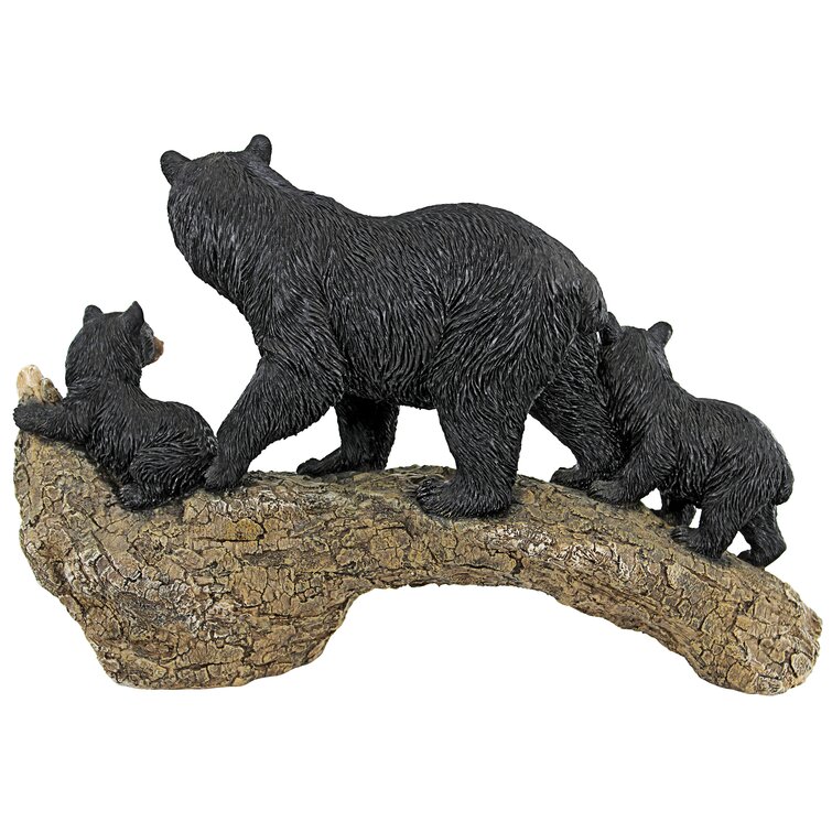 Design Toscano Momma Black Bear With Cubs Garden Statue | Wayfair.ca