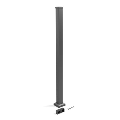 Inspire Railing 51-in H x 2.5-in W Aluminum Post with Brackets