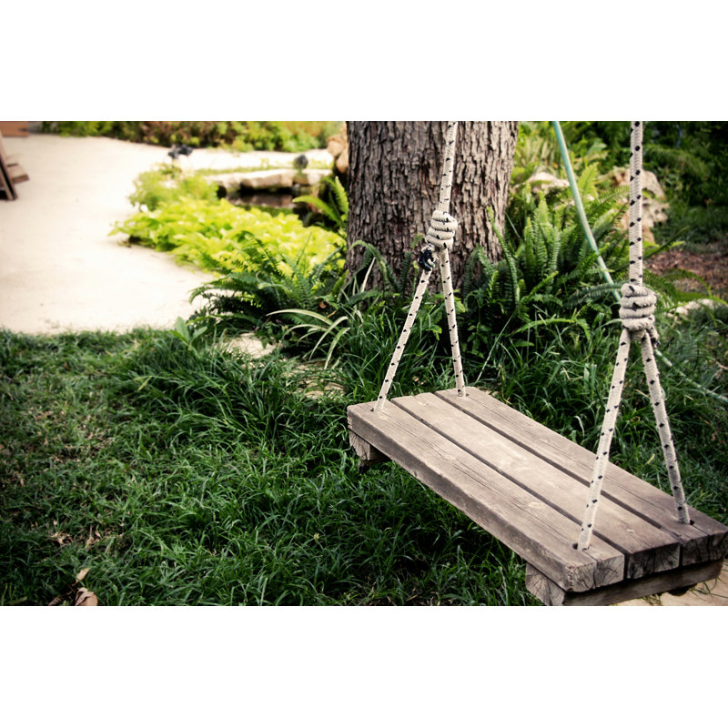Marzano Old Wooden Swing - Wrapped Canvas Photograph