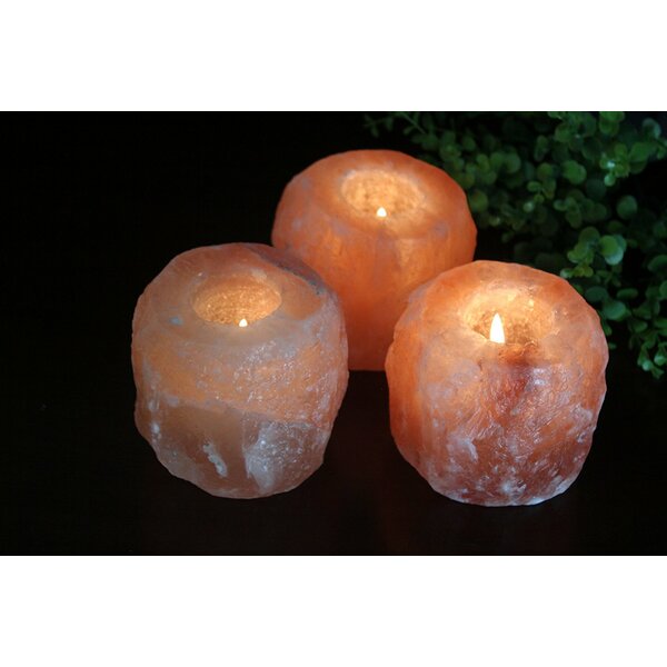 Himalayan Crystal Rock Salt T Light Candle Holder Different Shaprs Hearts Shape Candle Holder, 2 