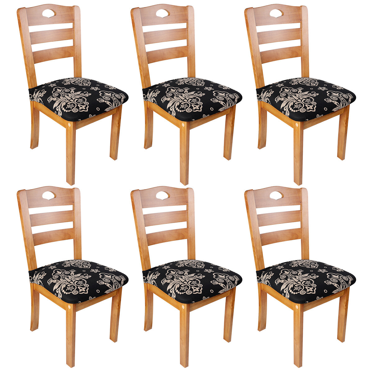 stretch printed dining chair seat covers