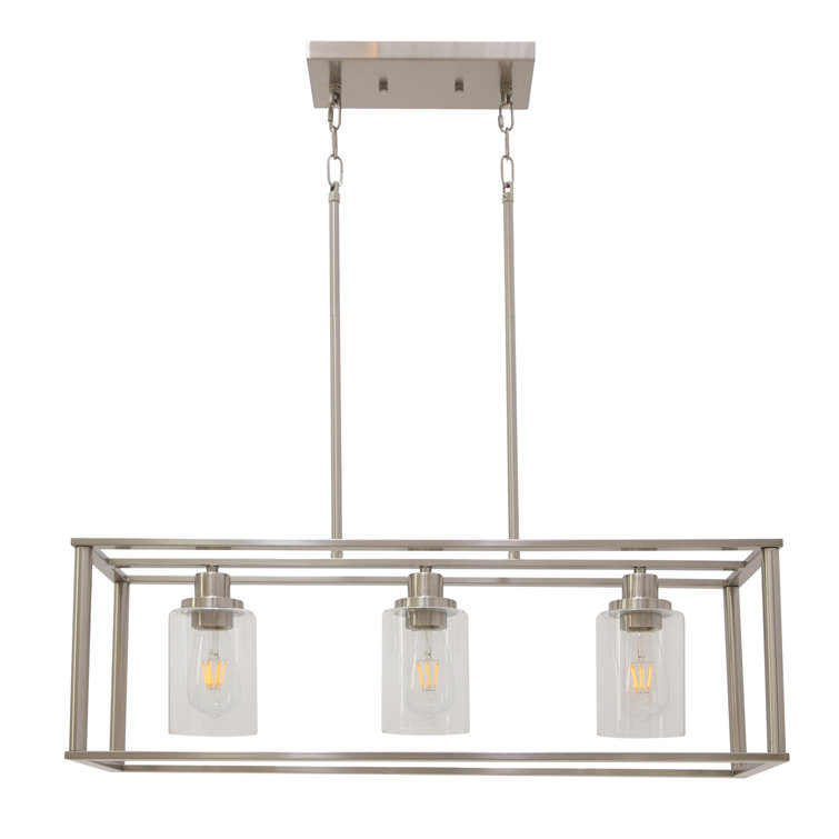 17 Stories Laga 3 Light Kitchen Island Square Rectangle Pendant Reviews Wayfair