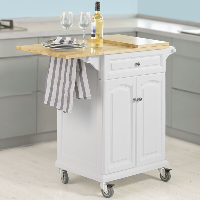 August Grove Nonie 120Cm Wide Rolling Kitchen Island & Reviews ...