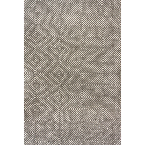 Retford Geometric Handmade Tufted Gray Area Rug Reviews Birch Lane