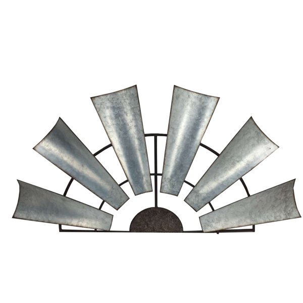 Windmill Wall Decor laurel foundry modern farmhouse galvanized metal - half windmill Windmill Wall Decor laurel foundry modern farmhouse galvanized metal - half windmill