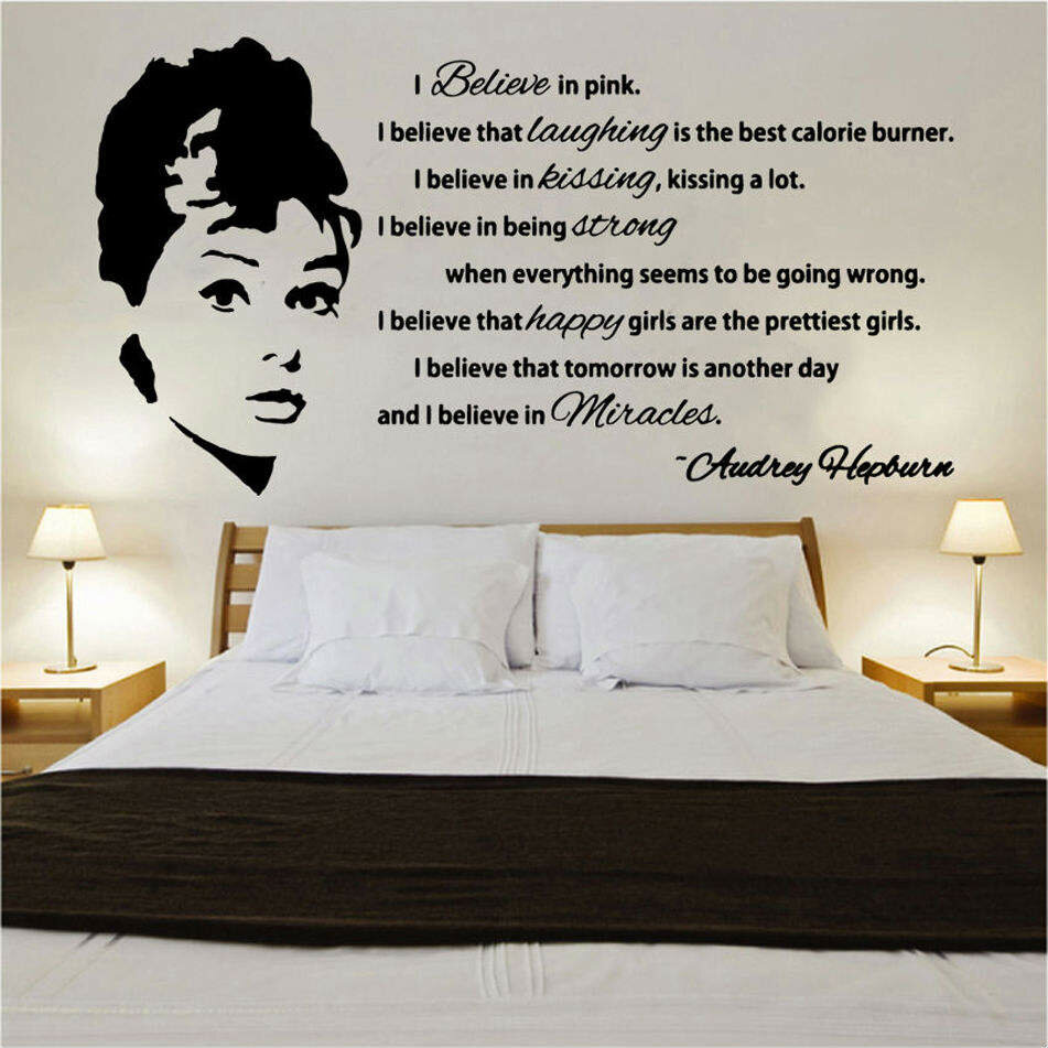 Happy Girls Are The Prettiest Audrey Hepburn Quote Wall