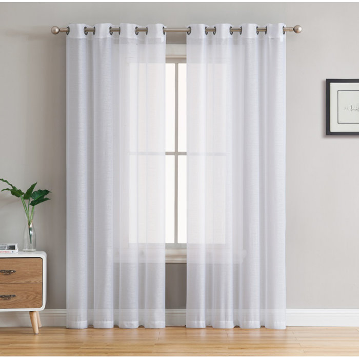 Mercury Row Highlawn Solid Sheer Grommet Curtain Panels Reviews
