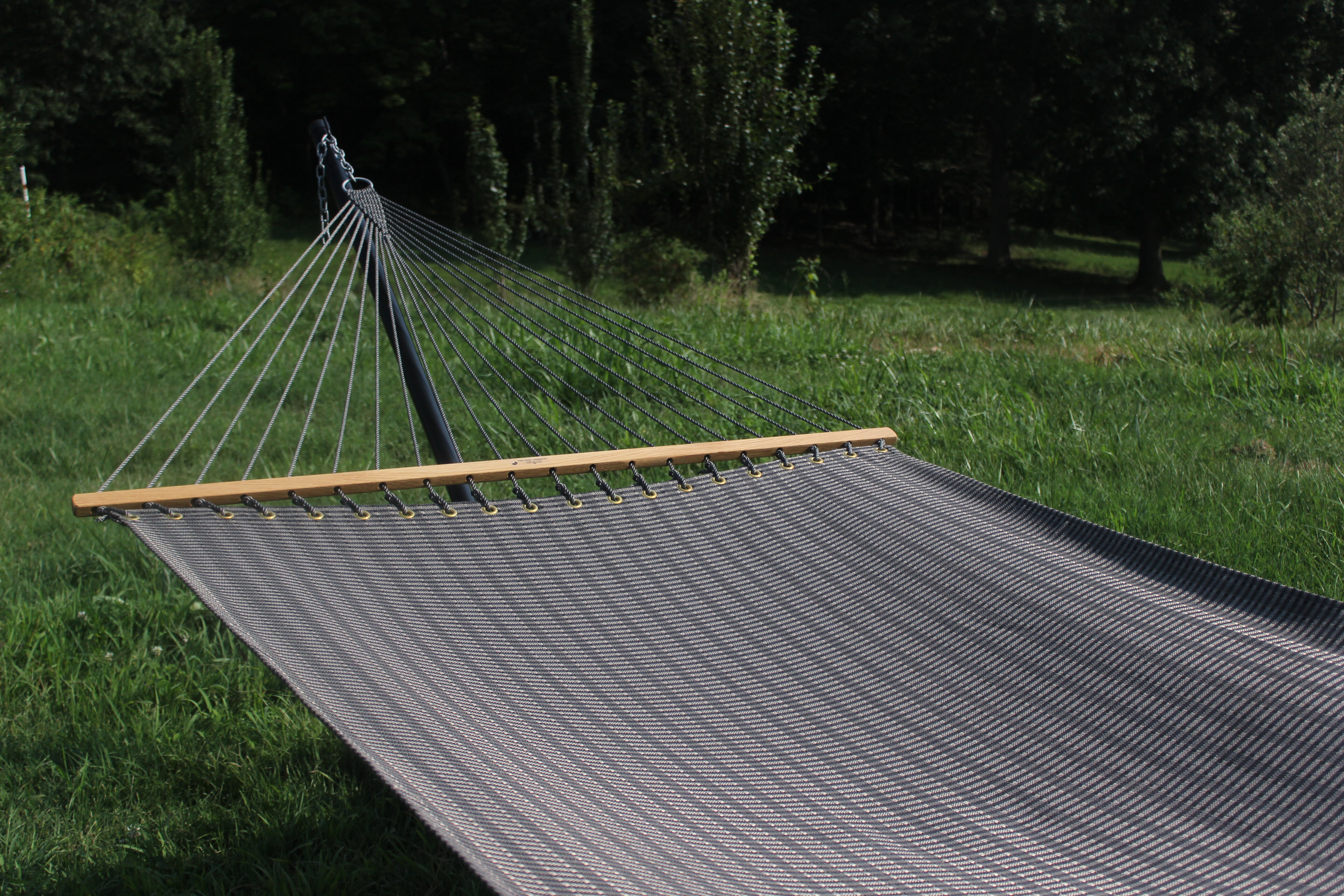 Max 475lbs Capacity Gafete Large Two Person Hammock with Stand Included Heavy Duty Portable Cotton Double Hammocks with Hardwood Spreader Bar Soft Pillow for Patio Outdoor Aqua 