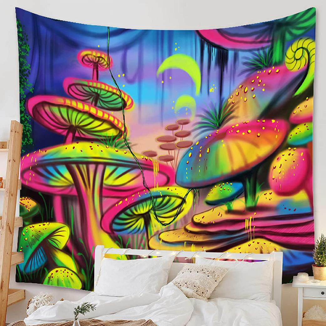 Large Polyester Wall Hanging Tapestry Hippie Bedspread Beach Throws 150*130cm C 