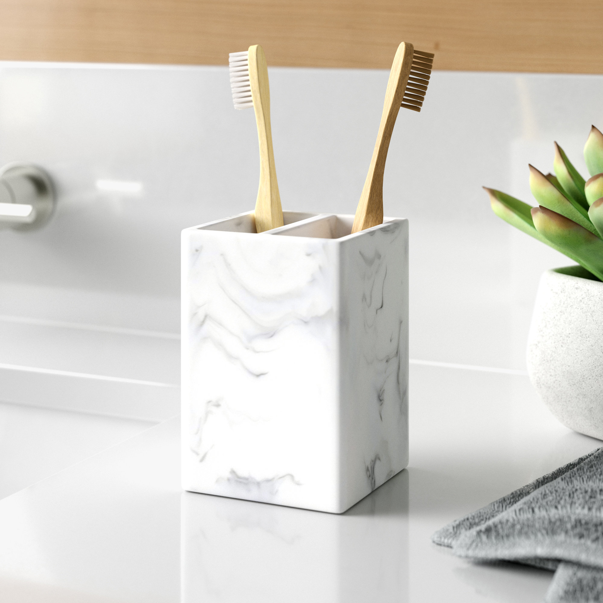 Dotted Line Funke Poly Resin Toothbrush Holder Reviews Wayfair