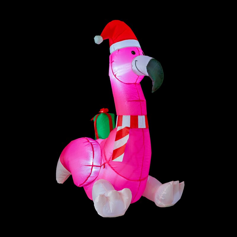 lighted christmas flamingo