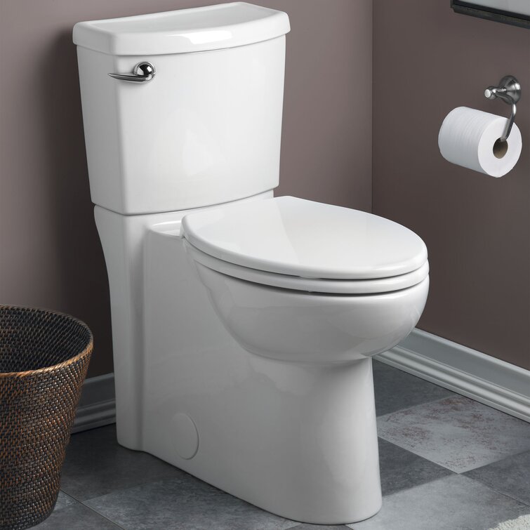 Linen Linen American Standard Cadet 3 Right Height Elongated Flowise Two-Piece High Efficiency Toilet with 10-Inch Rough-In